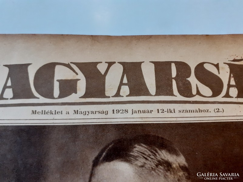 Régi újság 1928. évi Magyarság című folyóirat képes mellékletének kötete