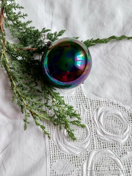 Iridescent sphere Christmas tree decoration 7 cm