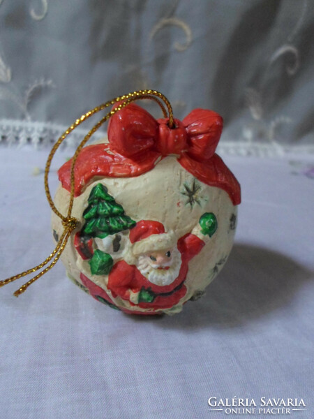 Retro Christmas tree decoration: Santa Claus ball