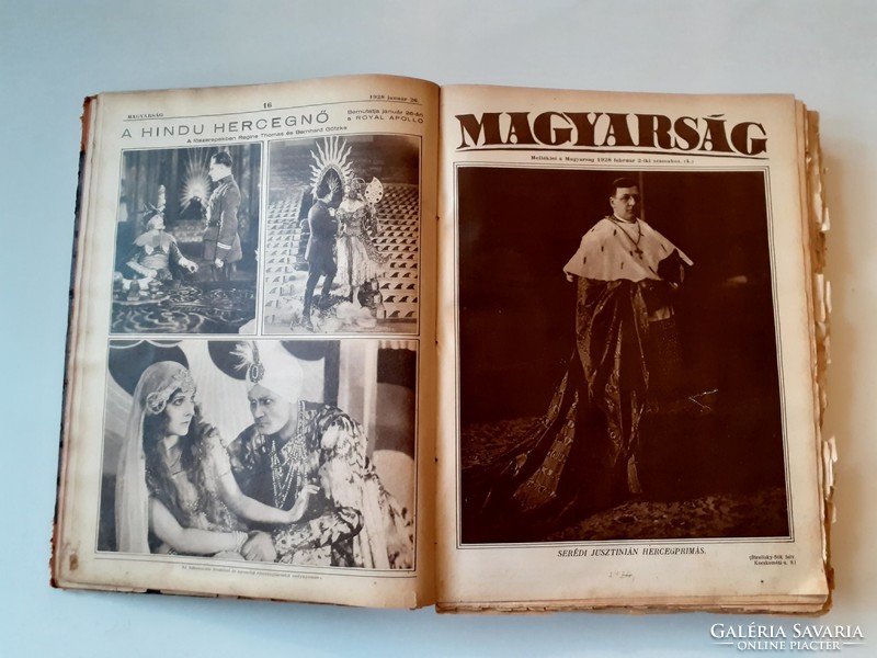 Régi újság 1928. évi Magyarság című folyóirat képes mellékletének kötete