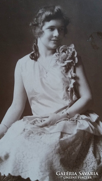 Régi fotó vintage női fénykép hölgy 1930 körül