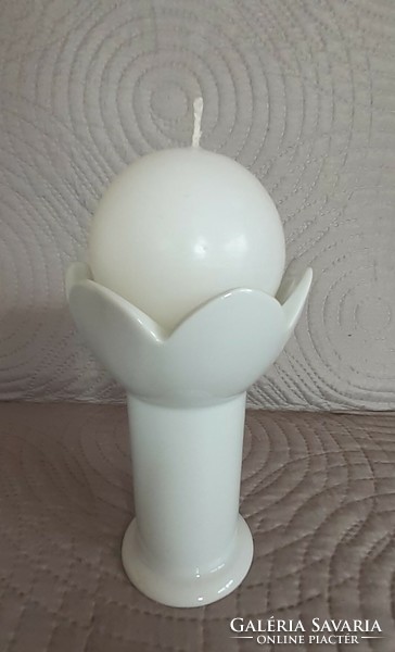 White flower porcelain candle holder, candle holder