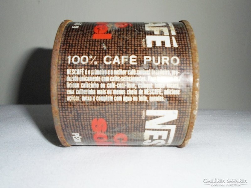 Retro kávé fémdoboz pléh doboz - Nescafé Nestlé - 1970-es évekből