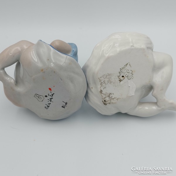 Kőbánya porcelain factory figurines of a baby girl
