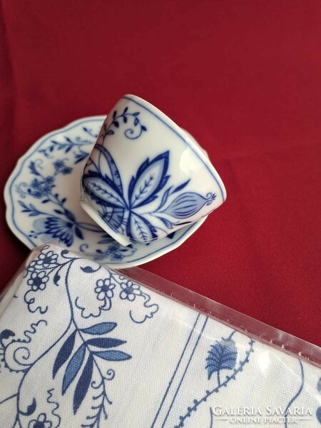 Kék Hagymamintás csésze szettek terítő csésze nosztalgia porcelán
