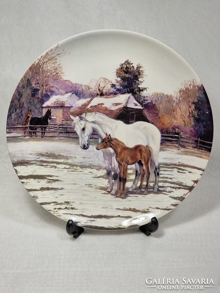 9 pieces of spode by susie whitcombe assorted limited edition equestrian wall hanging decorative plates