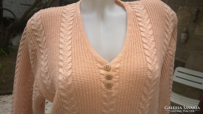 Peach-colored quality fashionable women's sweater l-xl