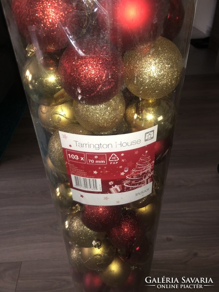 Christmas tree ornaments, set of 21, large balls (7 cm)