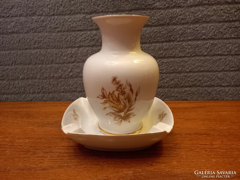 Hölóháza flower vase + ashtray (showcase condition)