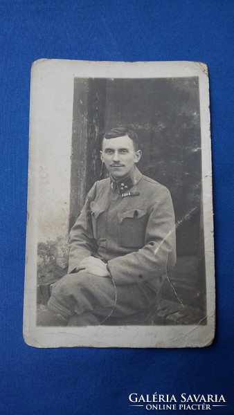 Első világháborús katona fotó képeslap