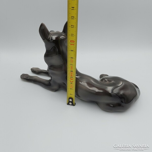 Ravenclaw wolf dog figurine