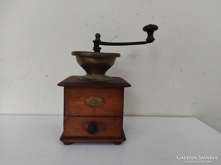 Antique coffee grinder wooden boxed coffee grinder kitchen tool 229 6158