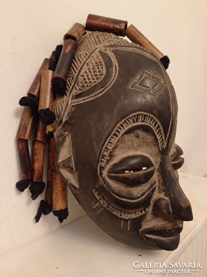 Chokwe ethnic group Angolan African mask 622 drum 40 4740
