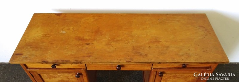 1L437 Cseresznyefa színű régi fiókos íróasztal