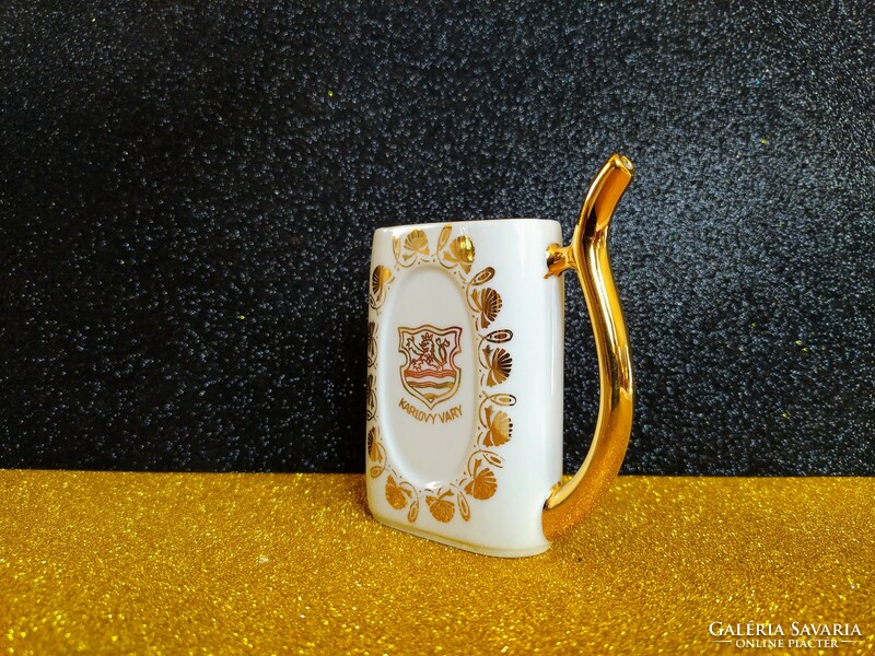 Csehszlovák Karlovy Vary porcelán kúra pohár