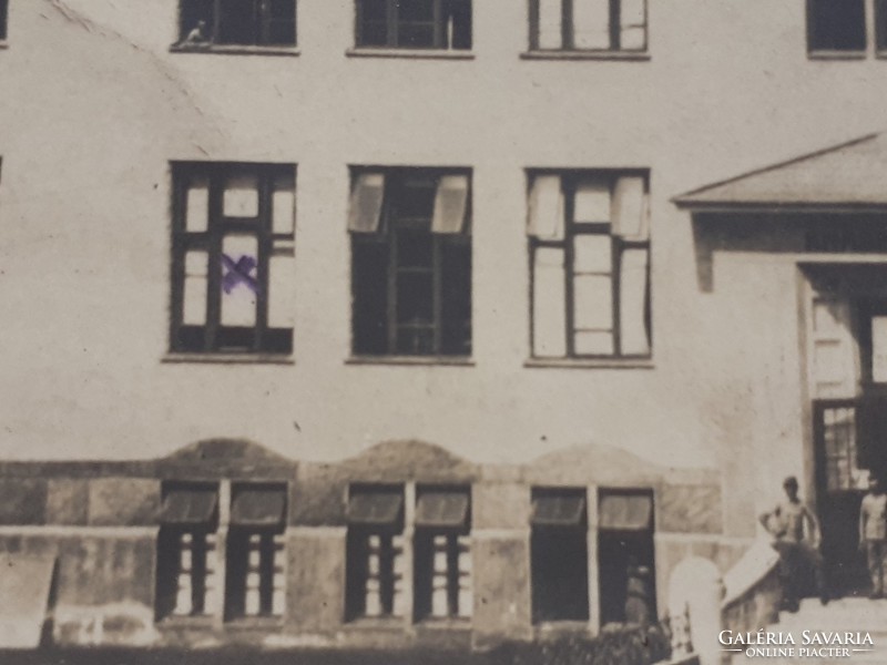 Régi képeslap 1916 Iskola fotó épület levelezőlap