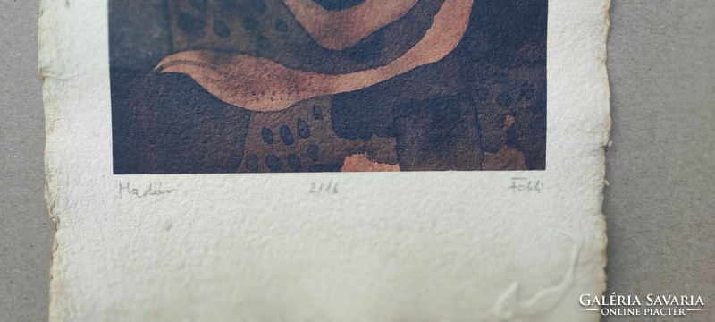 Földi Péter sokszorosított grafika kis példányszám merített papíron
