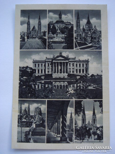 Régi képeslap Szeged épületek fotó levelezőlap