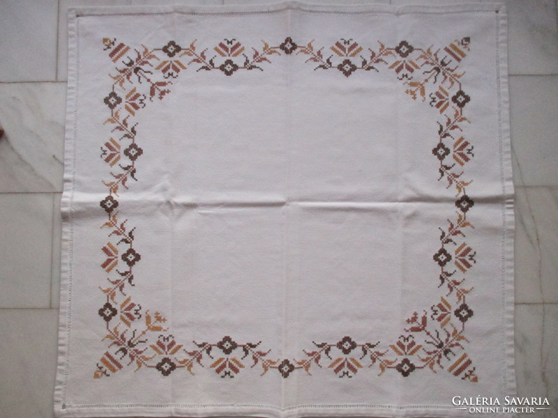 Cross-stitch tablecloth, needlework