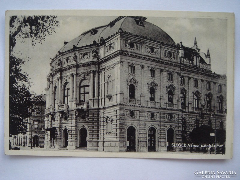 Régi képeslap Szeged Városi színház fotó levelezőlap