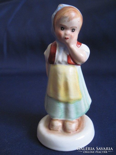 Industrial artist ceramic figure little girl with a shawl