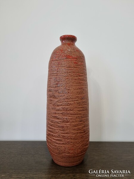 Modernist ceramic floor vase from Pesthidegkút-60s