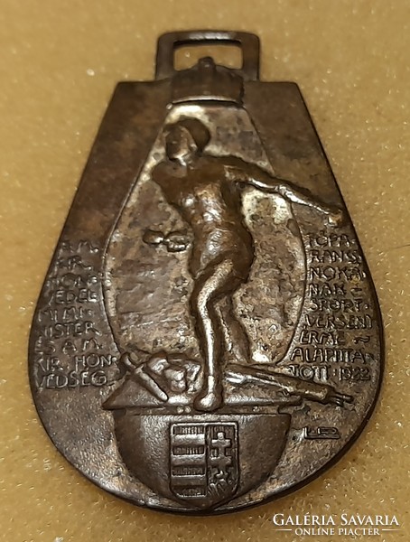 Hungarian Royal National Guard sports competition medal 1922. There is mail!
