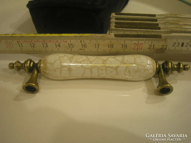 K luxury old porcelain + copper drawer handle, beautiful condition, flawless rarity, also for sale as an accessory
