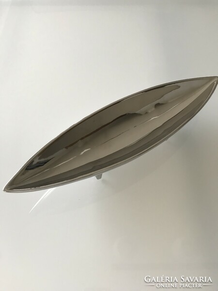 Table tray made of polished metal, Mcollection, 36.5 cm long