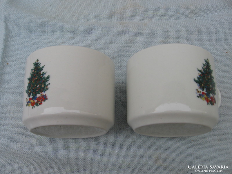 Christmas tree mug, pair of cups