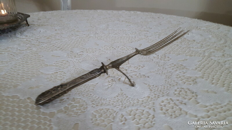 Antique French, decorative meat fork, waiter