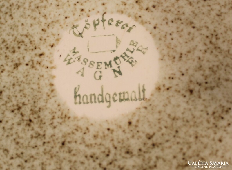 Töpferei Massemühle német kerámia tányérok