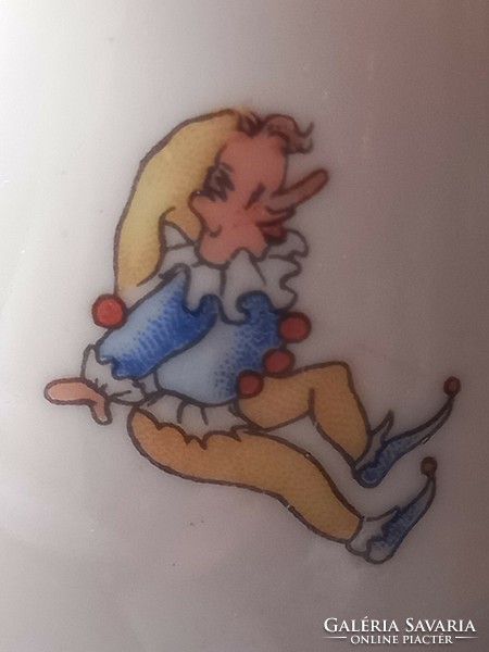Hollóházi baba/mese porcelán csésze, 1969-es midcentury/szocialista design