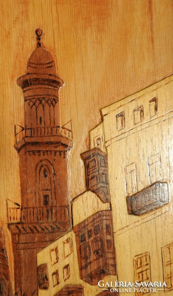 Unknown artist - 3 dimensional - marked - wooden mural