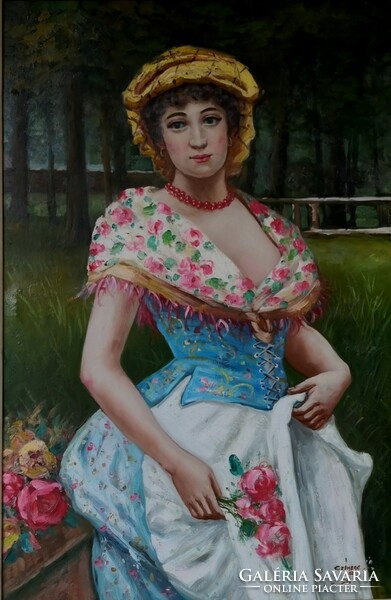 Fk/277 - czinege zsolt - charming lady in fancy dress