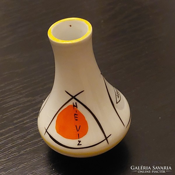 Retro small vase - with hot water inscription