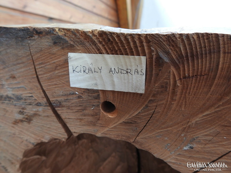 KIRÁLY ANDRÁS faragott fa szobor - mellszobor : PÁGER ANTAL mellszobor