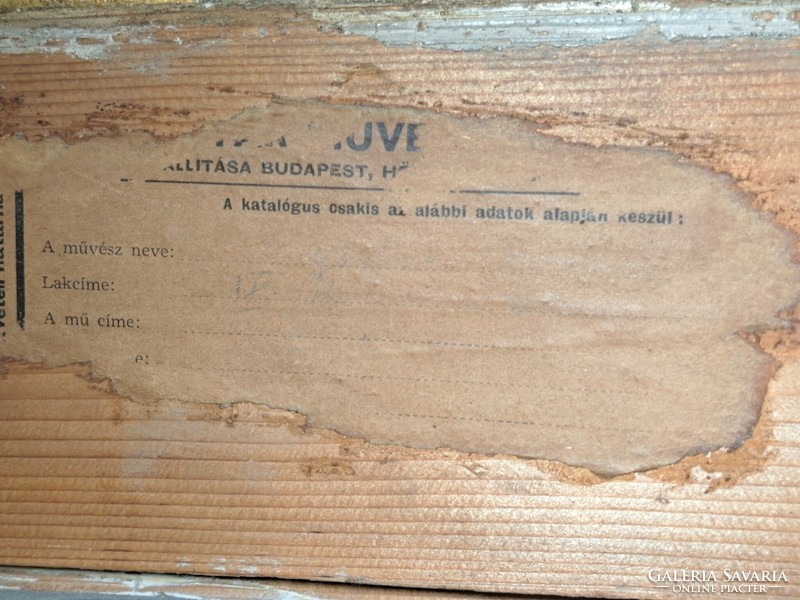 Kun István: Tájkép bárányfelhőkkel - 1941 - teljes méret: 90x70cm szignózott, olaj vászon