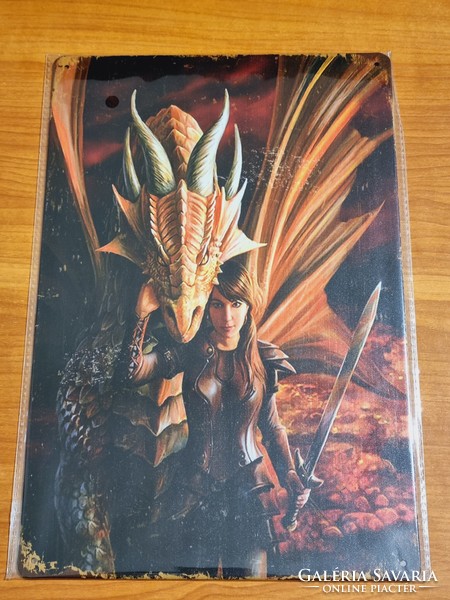 Fantasy world - dragon world - fairy tale world vintage metal sign new! (77-7384)