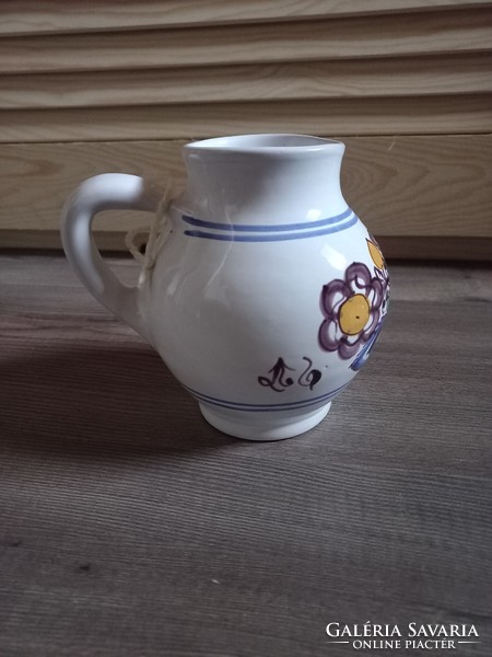 Hand-painted folk ceramics, spout, jug 14cm