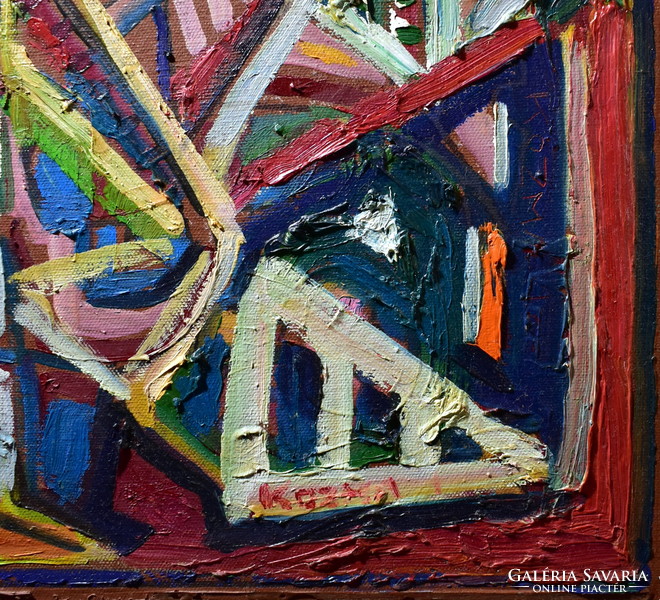István Kozma (1937 - 2020) abstract composition