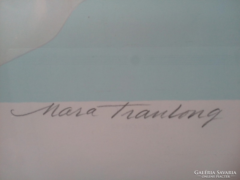 Mara Tranlong eredeti aláírt,számozott litográfia  /cica, macska /
