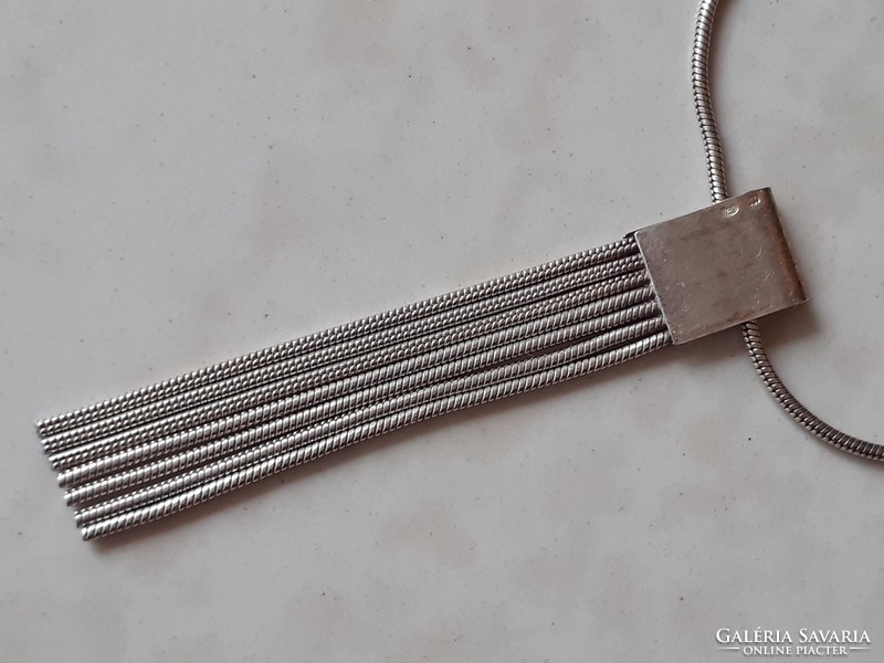 Art deco jellegű olasz 925 ezüst női nyaklánc medállal