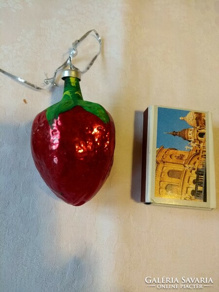 Strawberry Christmas tree ornament 1960s