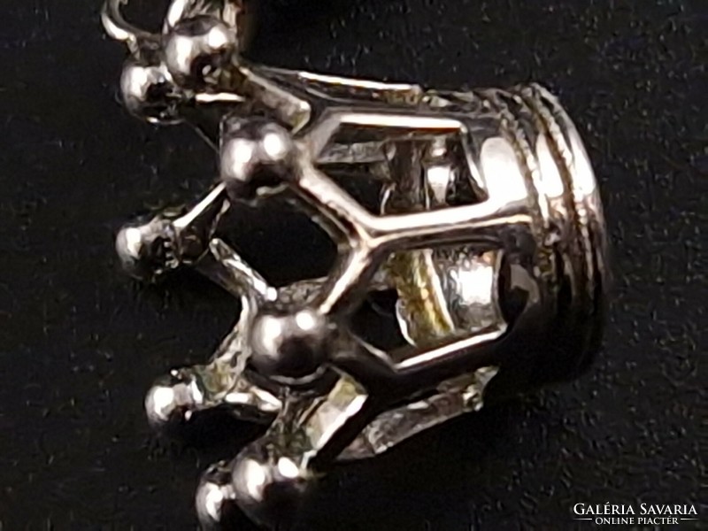 Női ezüst 925-ös sterling nyaklánc korona medál