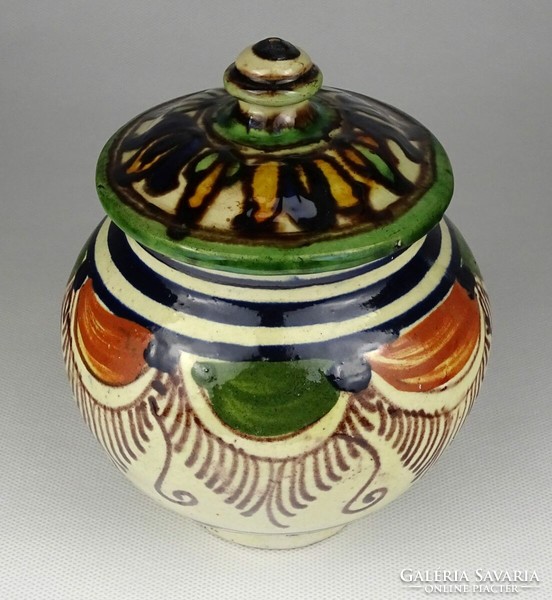 1L500 old Korund earthenware pot with lid 15 cm