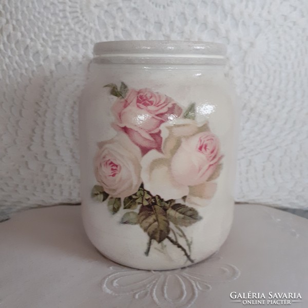 Handmade rose glass vase 2.