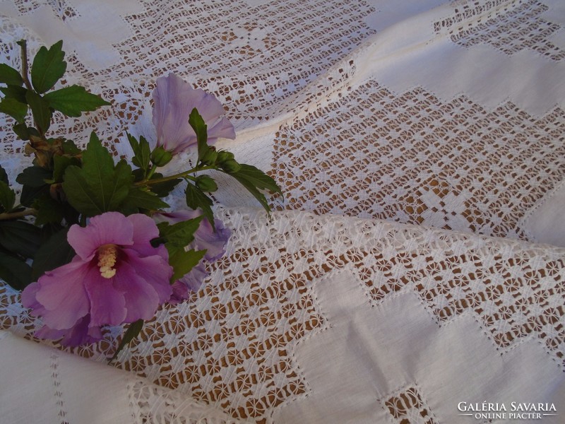 Art Nouveau 220x190 azure tablecloth.