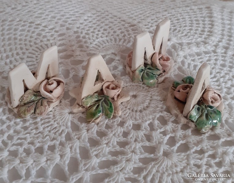 Mama ceramic letter ornaments
