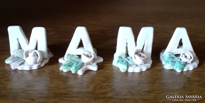 Mama ceramic letter ornaments